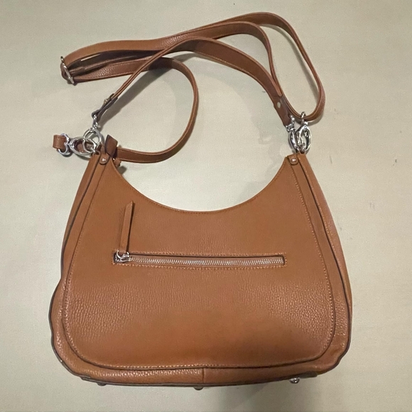 Jenna kator collection camel pebbled leather crossbody handbag howell michigan - Picture 2 of 4